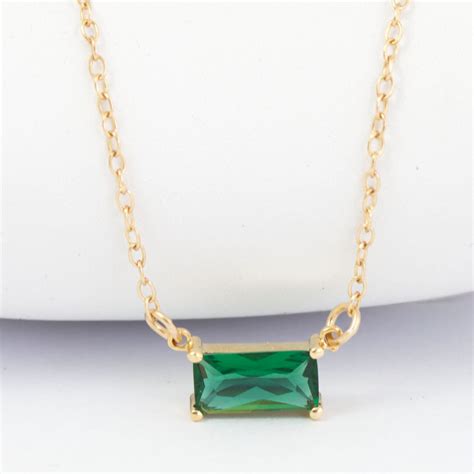 etsy emerald necklace